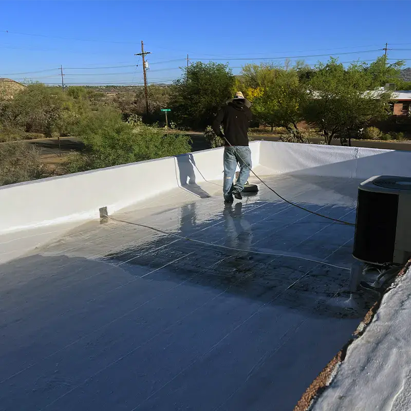 desert sun roofing power washing elastomeric coating 1